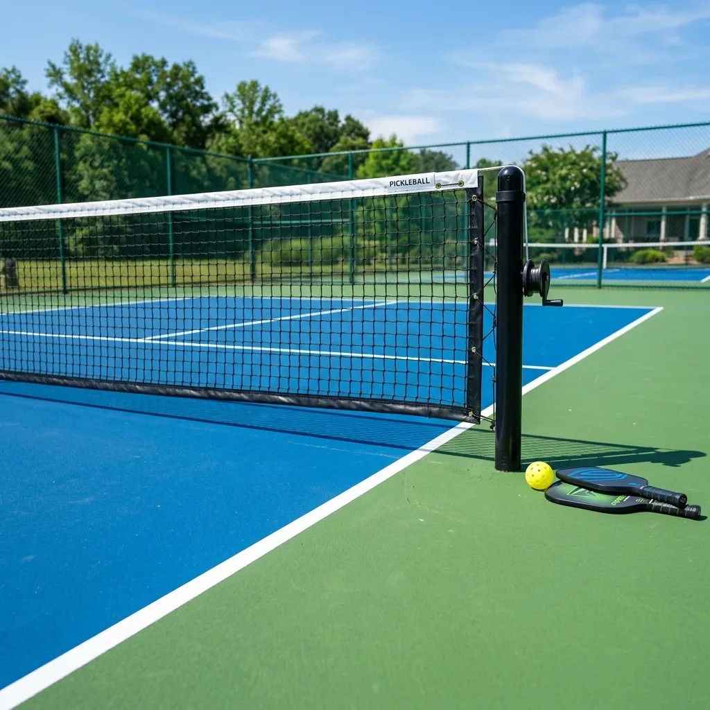 La zona de no-volea o Cocina en una pista de Pickleball