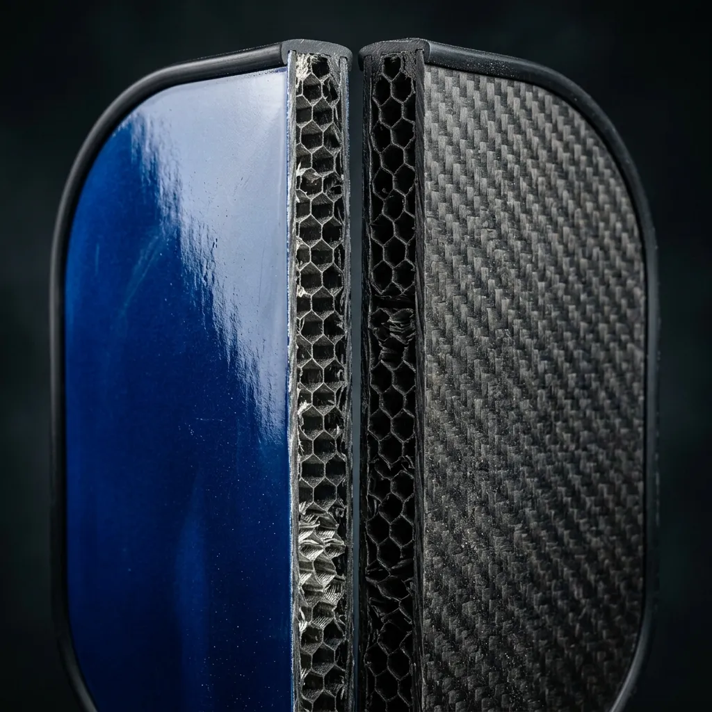 Comparativa de texturas entre fibra de vidrio brillante y fibra de carbono mate
