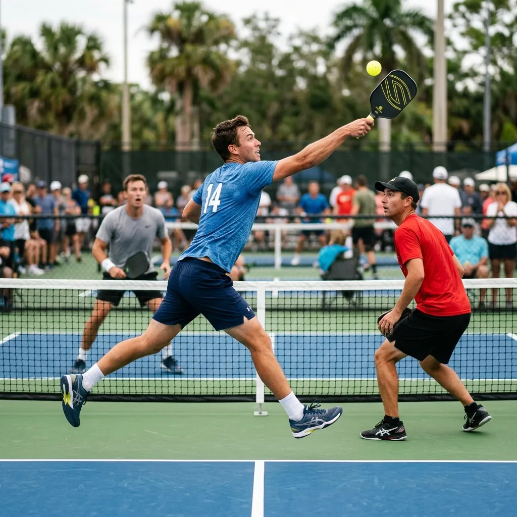 Intercepción Poach en la Red de Pickleball